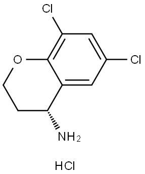 2H-1-Benzopyran-4-amine, 6,8-dichloro-3,4-dihydro-, hydrochloride (1:1), (4R)- 구조식 이미지