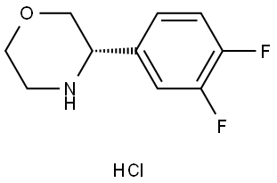 (S)-3-(3,4-difluorophenyl)morpholine hydrochloride Structure