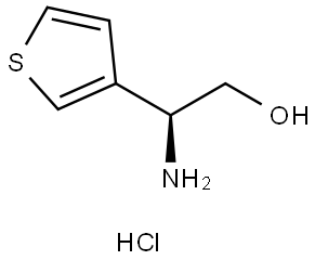 3-Thiopheneethanol, β-amino-, hydrochloride (1:1), (βS)- Structure