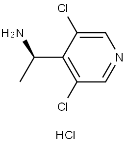 4-Pyridinemethanamine, 3,5-dichloro-α-methyl-, hydrochloride (1:1), (αR)- Structure