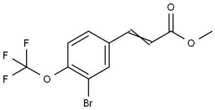 2-Propenoic acid, 3-[3-bromo-4-(trifluoromethoxy)phenyl]-, methyl ester Structure