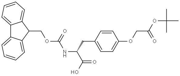 D-Tyrosine, O-[2-(1,1-dimethylethoxy)-2-oxoethyl]-N-[(9H-fluoren-9-ylmethoxy)carbonyl]- Structure