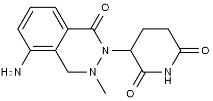 3-(5-amino-3-methyl-1-oxo-3,4-dihydrophthalazin-2(1H)-yl)piperidine-2,6-dione Structure