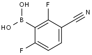 (3-cyano-2,6-difluorophenyl)boronic acid 구조식 이미지