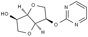 (3R,3aR,6R,6aR)-6-(2-Pyrimidinyloxy)hexahydrofuro[3,2-b]furan-3-ol Structure