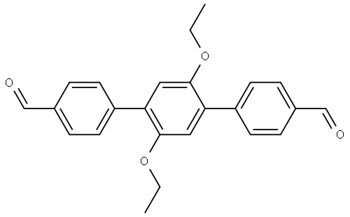 2',5'-Diethoxy-[1,1':4',1''-terphenyl]-4,4''-dicarbaldehyde 구조식 이미지