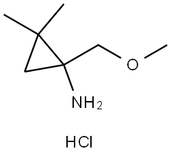 Cyclopropanamine, 1-(methoxymethyl)-2,2-dimethyl-, hydrochloride (1:1) Structure