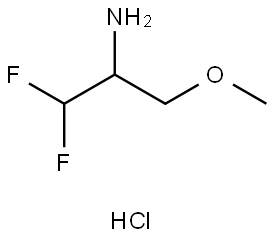 2-Propanamine, 1,1-difluoro-3-methoxy-, hydrochloride (1:1) Structure