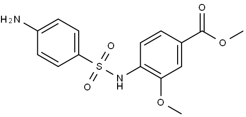 Benzoic acid, 4-[[(4-aminophenyl)sulfonyl]amino]-3-methoxy-, methyl ester Structure