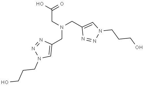 Glycine, N,N-bis[[1-(3-hydroxypropyl)-1H-1,2,3-triazol-4-yl]methyl]- Structure