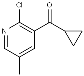 (2-chloro-5-methylpyridin-3-yl)(cyclopropyl)methanone Structure