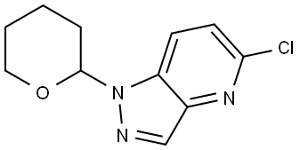 1H-Pyrazolo[4,3-b]pyridine, 5-chloro-1-(tetrahydro-2H-pyran-2-yl)- Structure