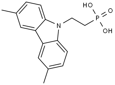 2-(3,6-dimethyl-9H-carbazol-9-yl)ethyl]phosphonic acid Structure