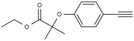 Propanoic acid, 2-(4-ethynylphenoxy)-2-methyl-, ethyl ester Structure