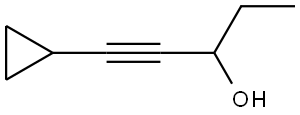 1-cyclopropylpent-1-yn-3-ol Structure