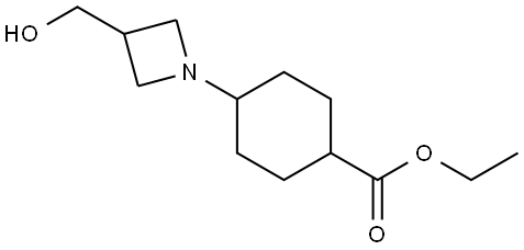 ethyl 4-(3-(hydroxymethyl)azetidin-1-yl)cyclohexanecarboxylate Structure