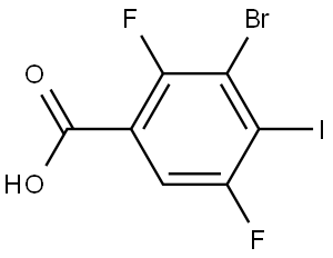 3-bromo-2,5-difluoro-4-iodobenzoic acid Structure