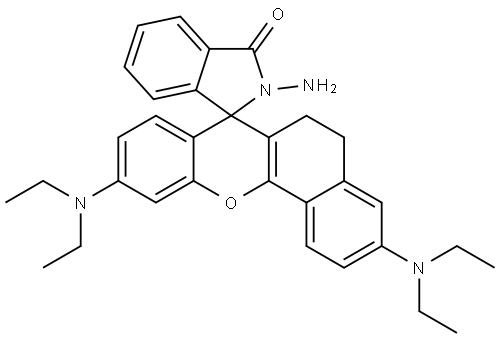 Spiro[7H-benzo[c]xanthene-7,1′-[1H]isoindol]-3′(2′H)-one, 2′-amino-3,10-bis(diethylamino)-5,6-dihydro- Structure