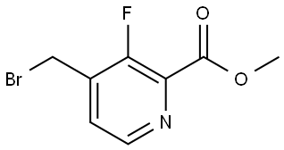 2-Pyridinecarboxylic acid, 4-(bromomethyl)-3-fluoro-, methyl ester Structure