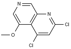 1,7-Naphthyridine, 2,4-dichloro-5-methoxy- Structure