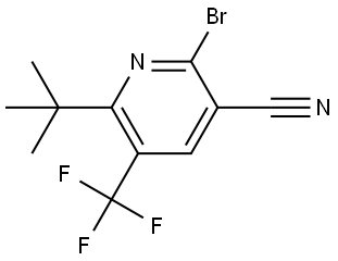 2-Bromo-6-(tert-butyl)-5-(trifluoromethyl)nicotinonitrile 구조식 이미지