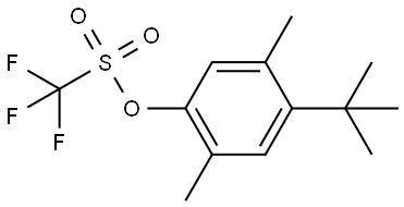 Methanesulfonic acid, 1,1,1-trifluoro-, 4-(1,1-dimethylethyl)-2,5-dimethylphenyl ester Structure