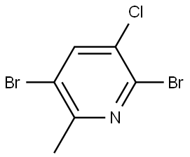 2,5-Dibromo-3-chloro-6-methylpyridine Structure