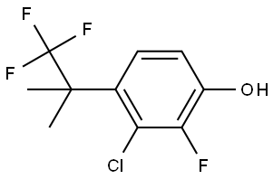 3-Chloro-2-fluoro-4-(1,1,1-trifluoro-2-methylpropan-2-yl)phenol Structure