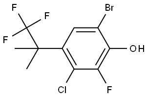 6-Bromo-3-chloro-2-fluoro-4-(1,1,1-trifluoro-2-methylpropan-2-yl)phenol Structure