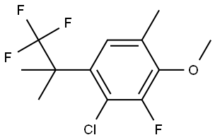 2-Chloro-3-fluoro-4-methoxy-5-methyl-1-(1,1,1-trifluoro-2-methylpropan-2-yl)benzene Structure