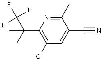 5-Chloro-2-methyl-6-(1,1,1-trifluoro-2-methylpropan-2-yl)nicotinonitrile 구조식 이미지