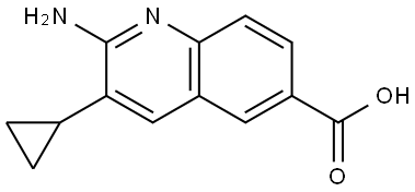 6-Quinolinecarboxylic acid, 2-amino-3-cyclopropyl- Structure