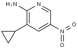 2-Pyridinamine, 3-cyclopropyl-5-nitro- Structure