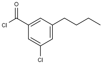 3-butyl-5-chlorobenzoyl chloride Structure