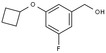 (3-cyclobutoxy-5-fluorophenyl)methanol Structure