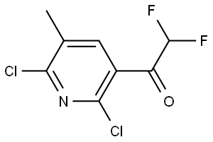 1-(2,6-dichloro-5-methylpyridin-3-yl)-2,2-difluoroethanone Structure