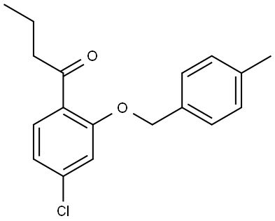 1-(4-chloro-2-((4-methylbenzyl)oxy)phenyl)butan-1-one Structure