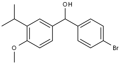 (4-bromophenyl)(3-isopropyl-4-methoxyphenyl)methanol Structure