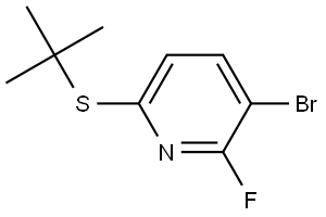 3-bromo-6-(tert-butylthio)-2-fluoropyridine 구조식 이미지