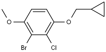 2-bromo-3-chloro-4-(cyclopropylmethoxy)-1-methoxybenzene Structure