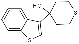 4-(benzo[b]thiophen-3-yl)tetrahydro-2H-thiopyran-4-ol Structure