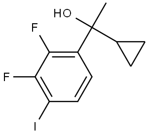 1-cyclopropyl-1-(2,3-difluoro-4-iodophenyl)ethanol Structure