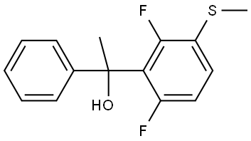 1-(2,6-difluoro-3-(methylthio)phenyl)-1-phenylethanol Structure