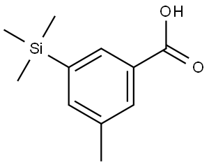 3-methyl-5-(trimethylsilyl)benzoic acid Structure