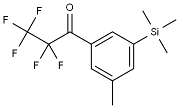 2,2,3,3,3-pentafluoro-1-(3-methyl-5-(trimethylsilyl)phenyl)propan-1-one Structure