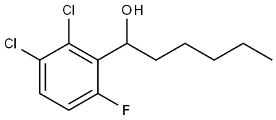 1-(2,3-dichloro-6-fluorophenyl)hexan-1-ol Structure