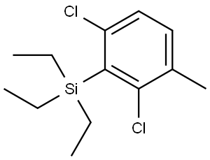 (2,6-dichloro-3-methylphenyl)triethylsilane Structure