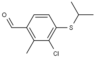 3-chloro-4-(isopropylthio)-2-methylbenzaldehyde 구조식 이미지