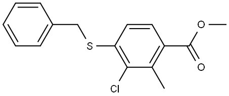 methyl 4-(benzylthio)-3-chloro-2-methylbenzoate Structure