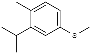 (3-isopropyl-4-methylphenyl)(methyl)sulfane Structure